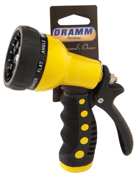 Dramm Touch 'N Flow Revolver 9-Pattern Spray Gun Carded - Yellow