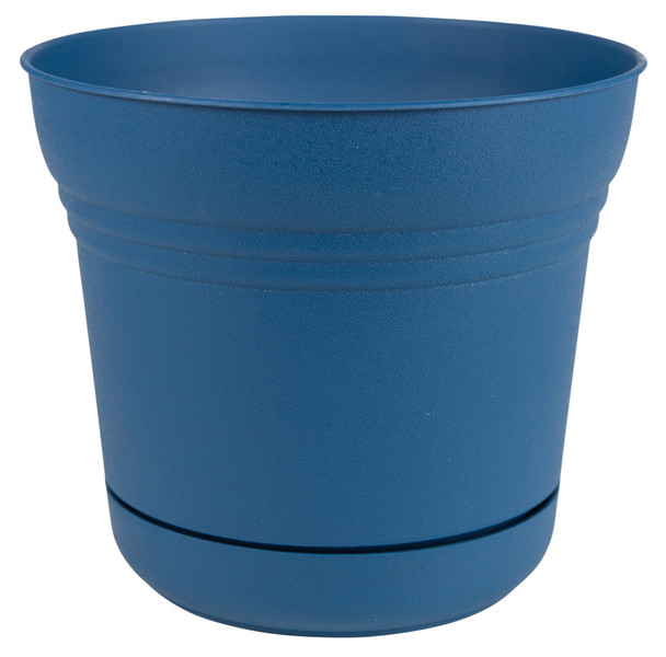 Bloem Saturn Planter - 10 in - Classic Blue