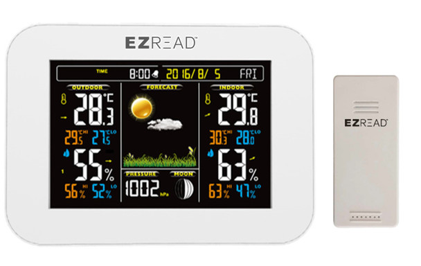 E-Z Read E-Z Read Color Digital Weather Station With Forecast Moon Phases - One Size