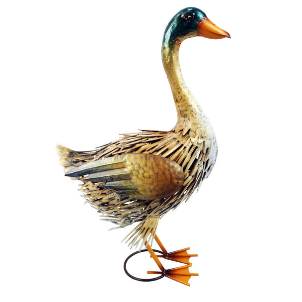 Alpine  Standing Metal Duck Dcor