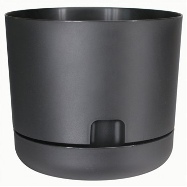 DCN Plastic Oasis Self Watering Planter Black - 10in  - 8.4qt(2.1gal) Capacity
