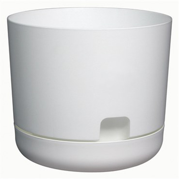 DCN Plastic Oasis Self Watering Planter White - 12in - 15.1qt(3.78gal) Capacity