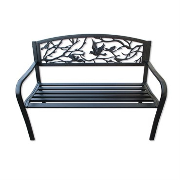 DDI Backyard Expressions Garden Bench Birds & Twigs 49.6in L x 24in W x 33.5in H