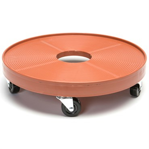 DeVault Plant Dolly Terra Cotta - With Hole - 16in Diam / Supports up to 500lbs