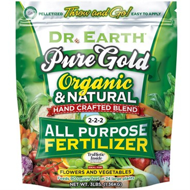 Dr Earth 3 Pure GoldAll Purp Pelletized Fert
