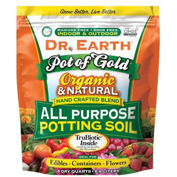 Dr. Earth Pot of Gold Organic All Purpose Potting Soil 8qt