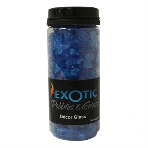 Exotic Pebbles Dcor Glass Turquoise - 1.48lb Jar