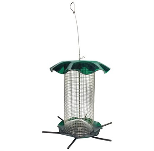 Friends of Flight Acrylic Feeder Green - Seed - 3qt Capacity - 12in Diam x 11in H