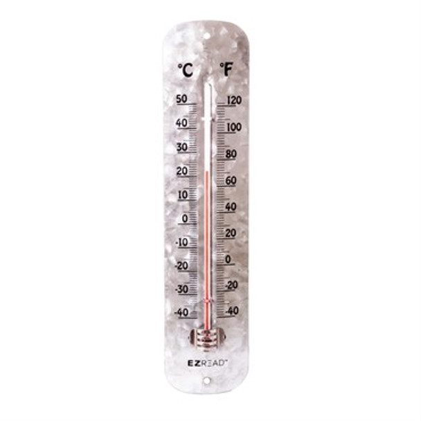 Headwind EZ Read Metal Thermometer Antique Aluminum - 12In