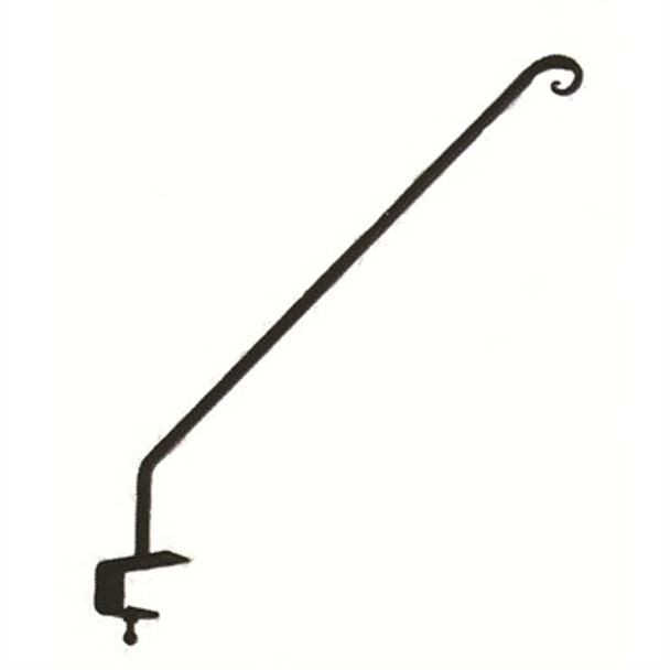 Hookery Angled Deck Rail Hook with Clamp 30in Long
