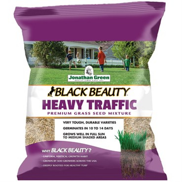 Jonathan Green Black Beauty Heavy Traffic Grass Seed Mixture 7lb Bag - Covers up to 2,800sq ft