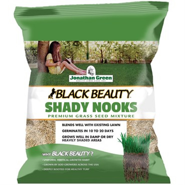 Jonathan Green Black Beauty Shady Nooks Grass Seed Mixture 7lb Bag - Covers up to 5,250sq ft