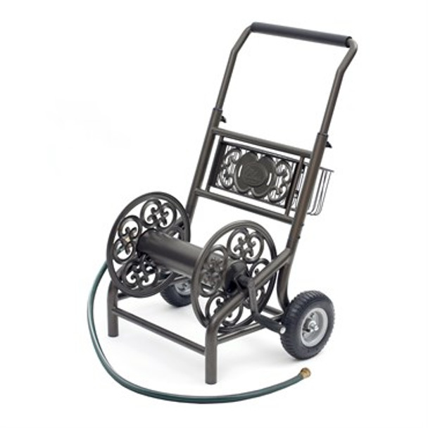 Liberty Garden Decorative Two Wheel Hose Cart Holds 200ft of 5/8in Hose - 39.75in L x 27.25in W x 30.5in H