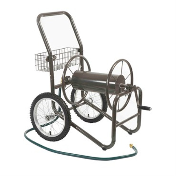 Liberty Garden Two-Wheel Hose Cart Holds 300ft of 5/8in Hose - 24in L x 36.75in W x 38.75in H