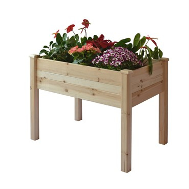 Master Gardner Garden Table Natural No Tools Required 48 x 34 x 35