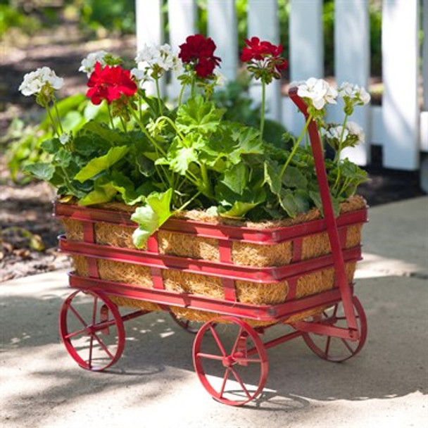 Panacea Industrial Flatband Wagon Planter Antique Red