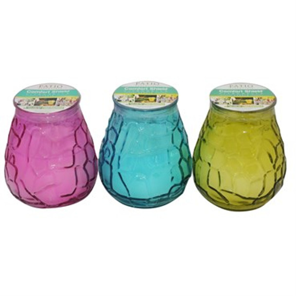 Patio Essentials Retro Glass Citronella Candle 10oz