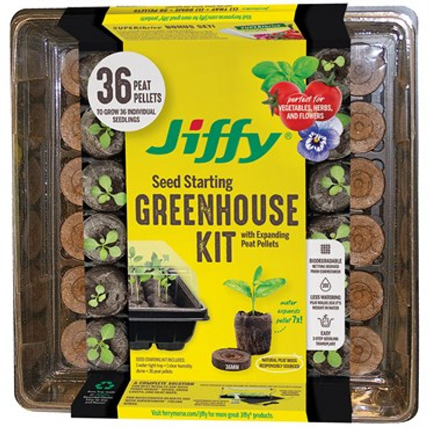 Jiffy Greenhouse with SUPERthrive Plant Markers 36mm