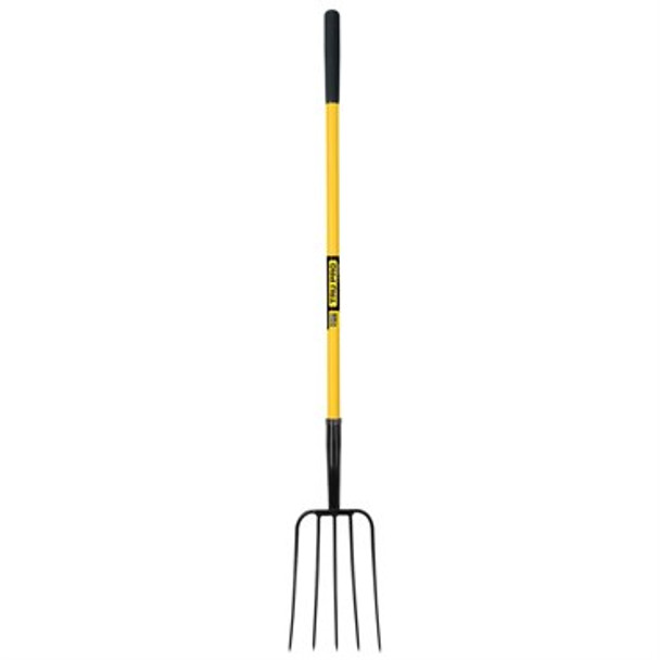 Truper Tru Pro Manure Fork 5 Tines - 50in Fiberglass Handle with 9in Grip