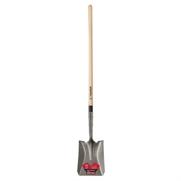 Truper Tru Pro Professional Grade Square Point Long Handle Shovel Square Point Long Handle Shovel - Turned Steps, Extended Socket, 48in Handle