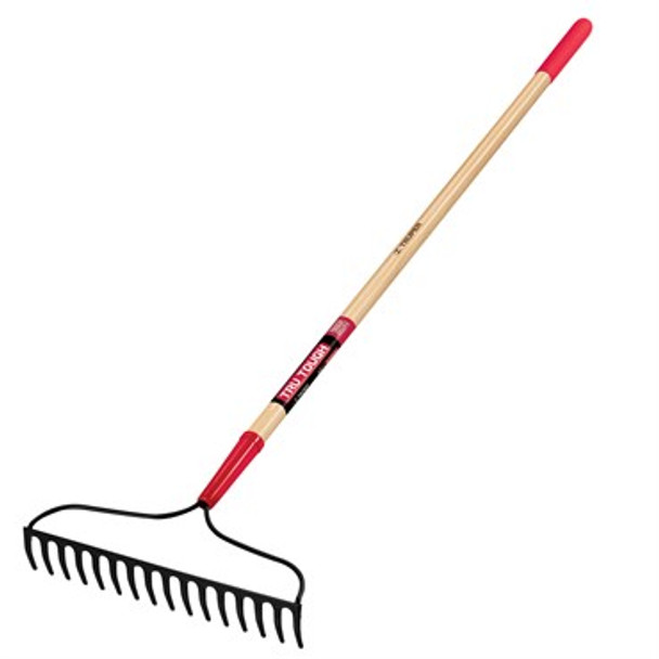 Truper Tru Tough Welded Bow Rake 16 Tines - 54in Handle with 6in Grip