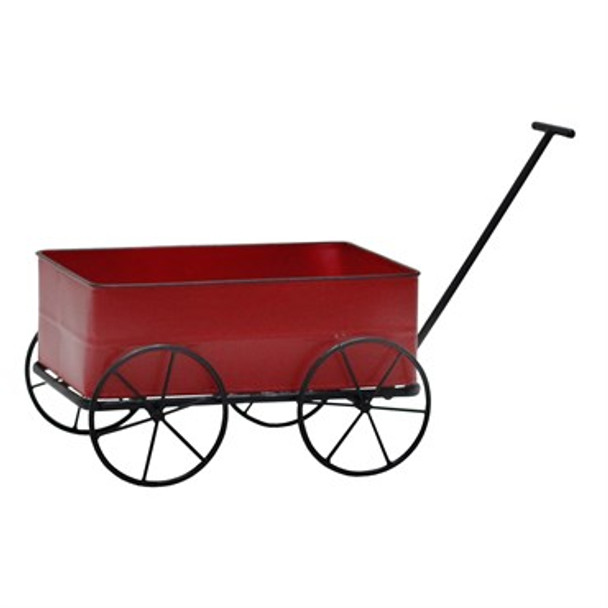 Very Cool Stuff Metal Red Wagon Planter 16in L x 8in W x 11in H, 4/pk