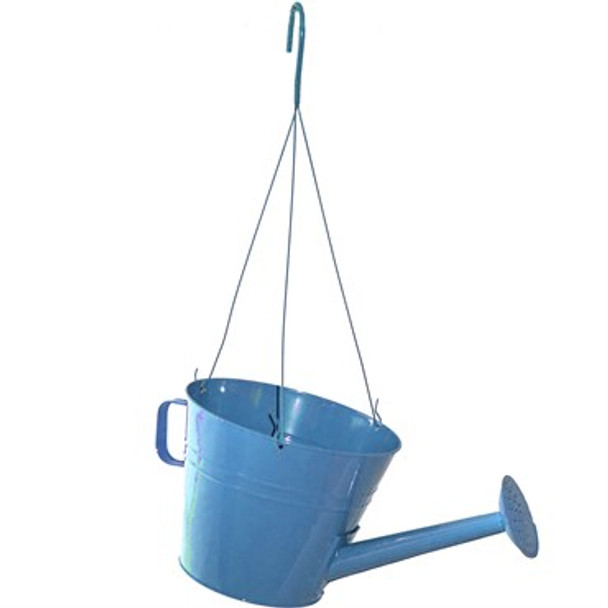 Very Cool Stuff Hanging Watering Can Planter Watercolor Collection: Goldenrod, Fuchsia, Tangerine & Teal - 10in Diam