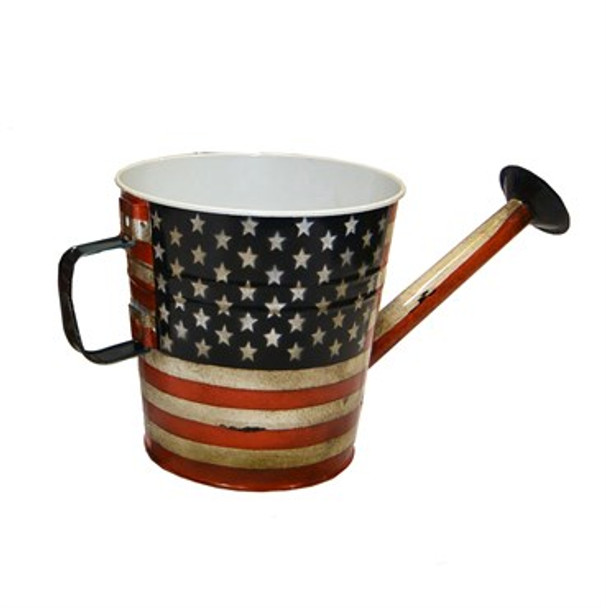 Very Cool Stuff Watering Can Planter Stars & Stripes - 7in Diam
