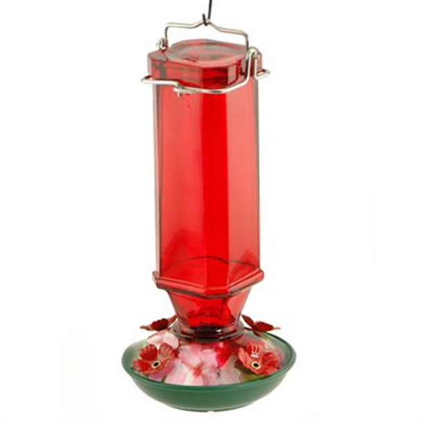 Woodlink Vintage Glass Hummingbird Feeder 4.8in x 4.8in x 9.5in