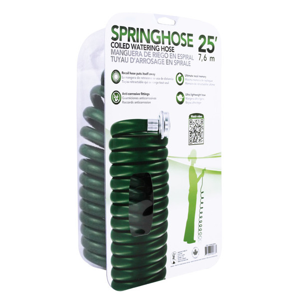 Plastair SpringHose 3/8in Coiled Watering Hose without Nozzle - 25 ft