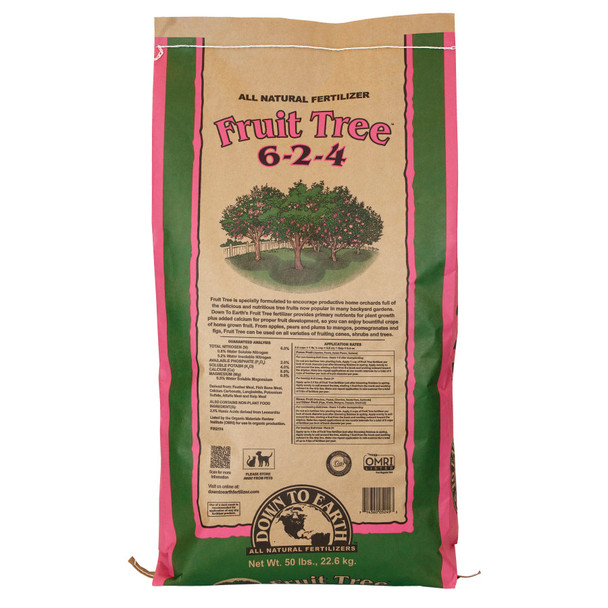 Down To Earth Fruit Tree Natural Fertilizer 6-2-4 - 50 lb