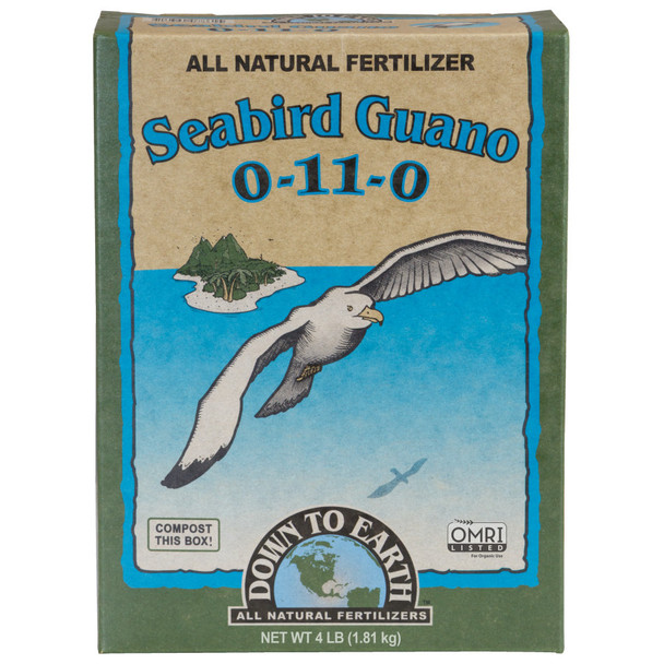Down To Earth Seabird Guano All Natural Fertilizer 0-11-0 - 4 lb
