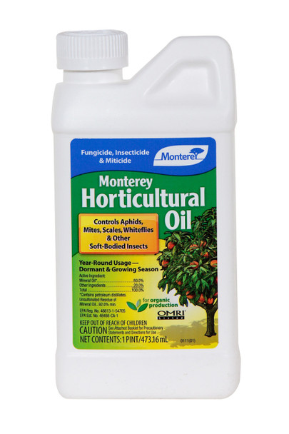 Monterey Horticultural Oil Fungicide Insecticide Miticide Concentrate Organic - 16 oz