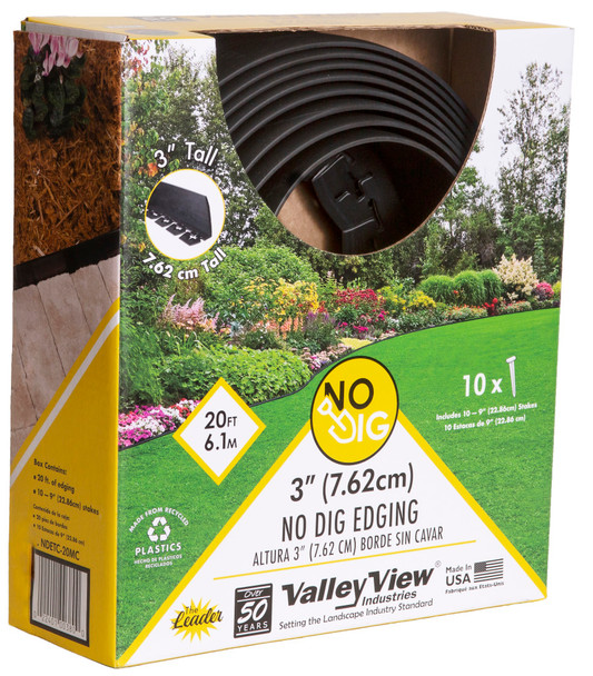 Valley View Innovative Edging Tall Coiled with Poly Nails - 3In X 20 ft - 3428