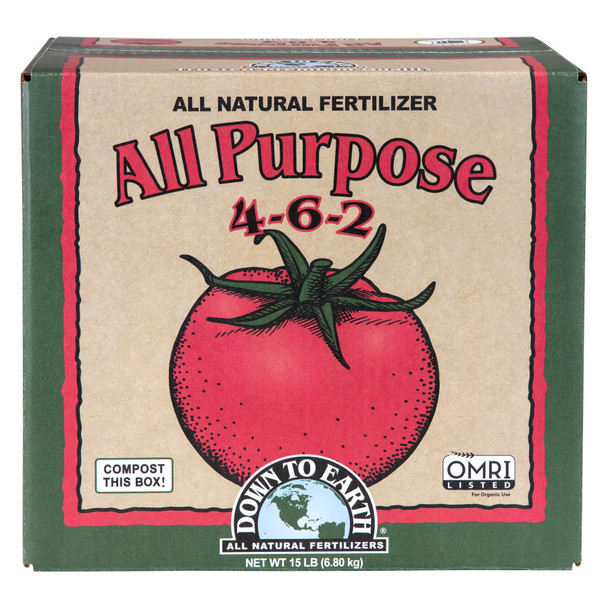 Down To Earth All Purpose Natural Fertilizer 4-6-2 - 15 lb