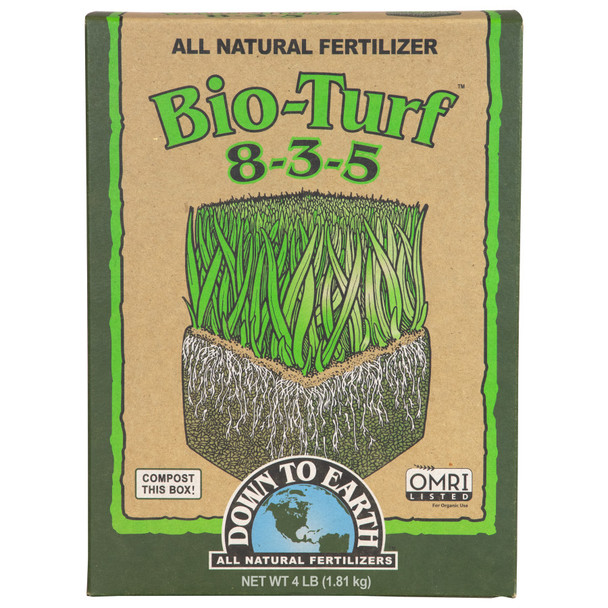 Down To Earth Bio-Turf Natural Fertilizer 8-3-5 OMRI - 4 lb