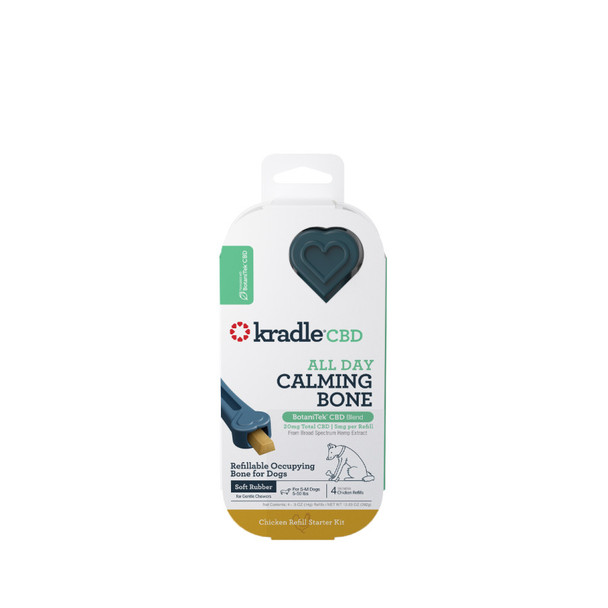 Kradle CBD All-Day Calming Rubber Bone w/Inserts - 20mg