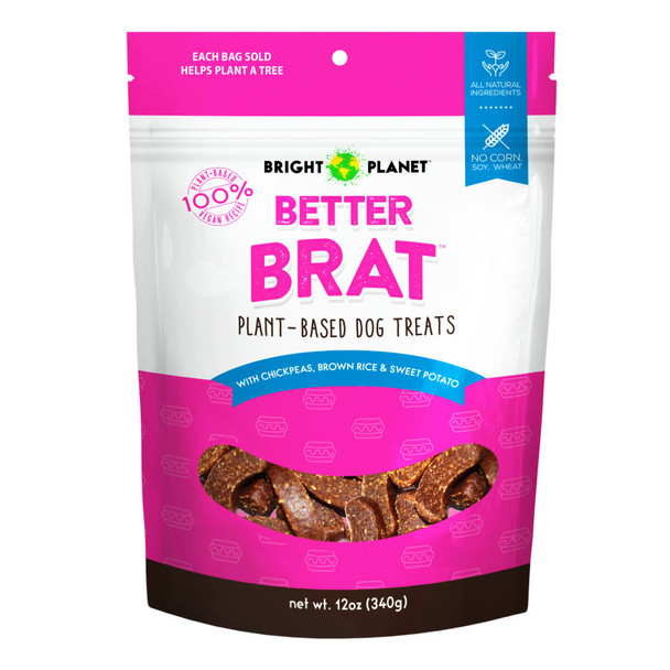 Bright Planet Pet Better Brat Dog Treat - 12 oz