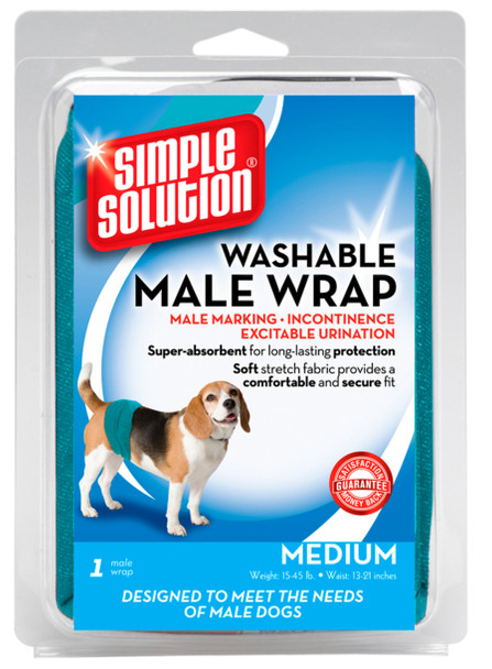 Simple Solution Washable Male Wrap - Blue - MD