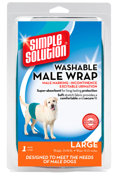 Simple Solution Washable Male Wrap - Blue - LG