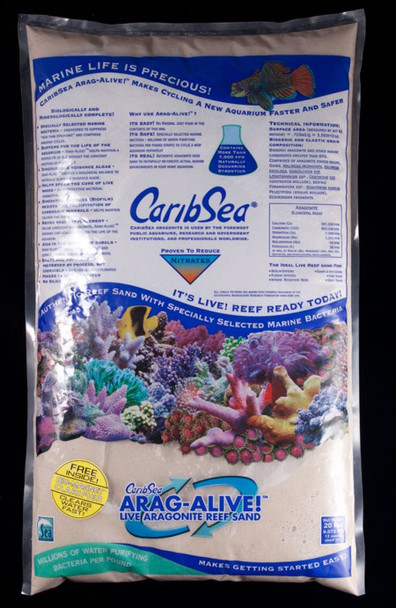 CaribSea Arag-Alive Bahamas Oolite Aquarium Sand - 20 lb