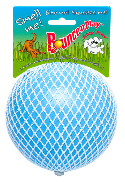 Jolly Pet Bounce-n-Play Ball Scented Dog Toy - Blueberry - 6 in