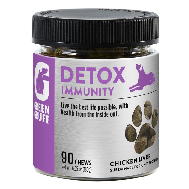 Green Gruff Detox Immunity Dog Supplements - 90 ct