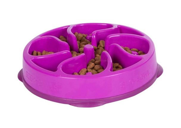 Outward Hound Fun Feeder Slo-Dog Bowl - Purple - SM