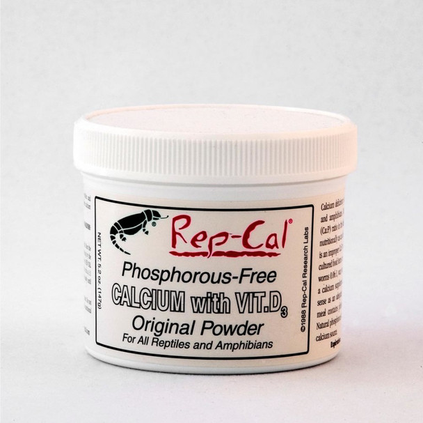 Rep-Cal Research Labs Phosphorous-Free Calcium with Vitamin D3 Original Powdered Supplement - 5.5 oz