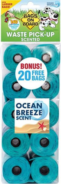 Bags on Board Waste Pick-up Scented Bags Refill - Blue - 140 ct