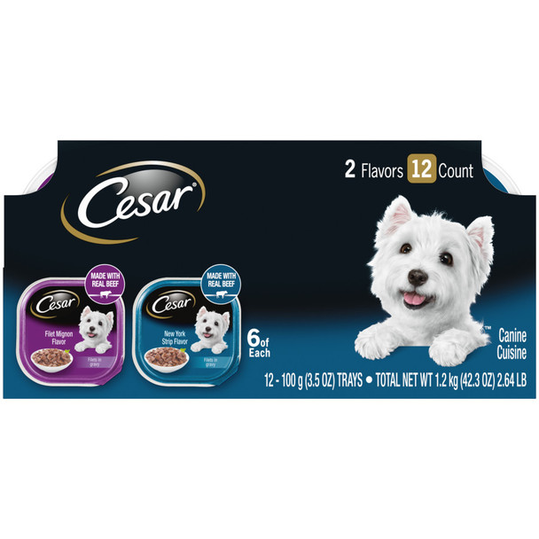 Cesar Filets in Gravy Adult Wet Dog Food - Variety Pack (Filet Mignon