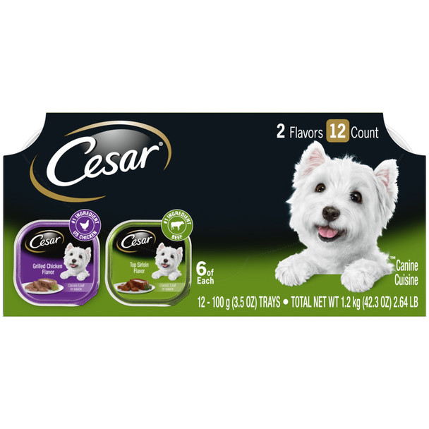 Cesar Classic Loaf in Sauce Adult Wet Dog Food - Variety Pack (Grilled Chicken