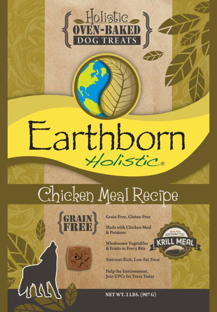 Earthborn Holistic Grain-Free Oven Baked Dog Treats - Chicken - 2 lb