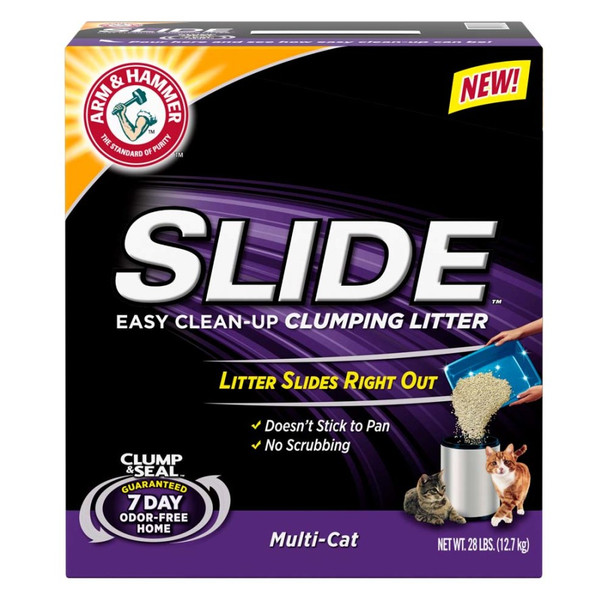 Arm & Hammer Clump & Seal Slide Multi-Cat Cat Litter - 28 lb